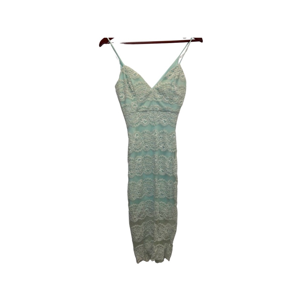 SPRING BABY BLUE LACE DRESS SMALL